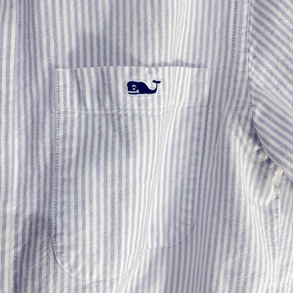 Vineyard Vines Other - Vineyard Vines slim fit shirt, size XS, purple and white Oxford stripe.